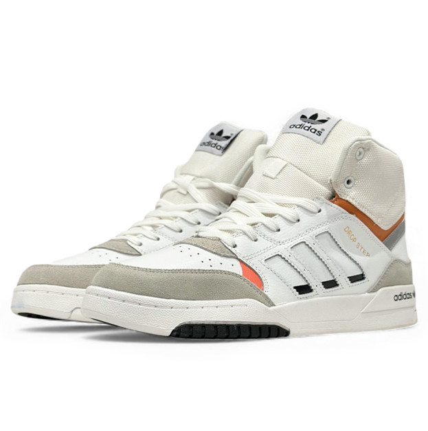 Adidas Drop Step White Orange WITH FUR