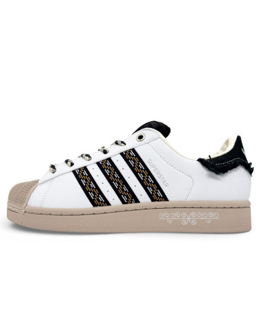 Adidas Superstar 2 Fringe White Beige Black