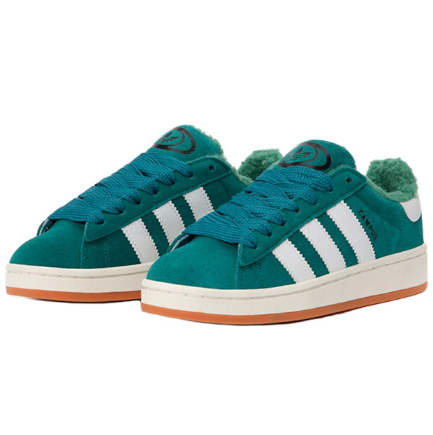 Adidas Campus Green White Winter З ХУТРОМ