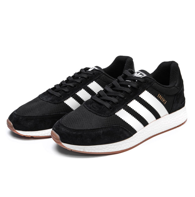 Adidas Iniki Black White With FLEECE
