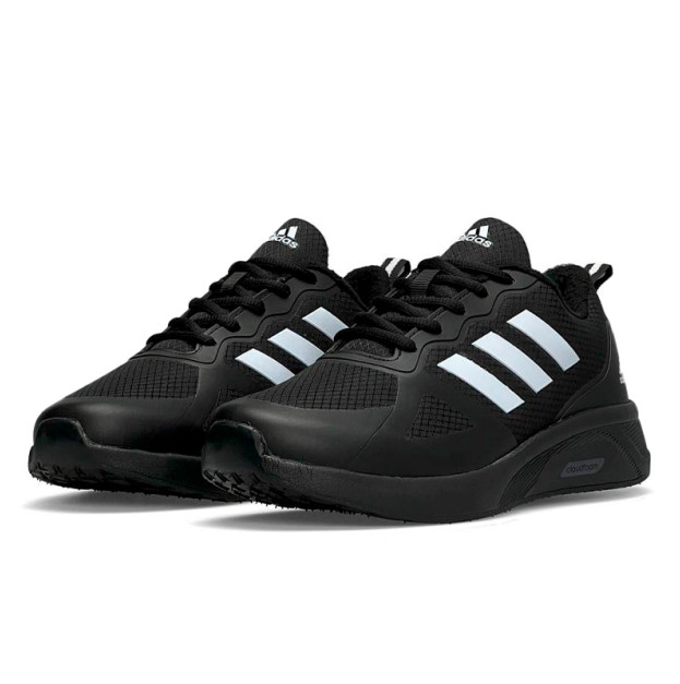 Adidas Cloudfoam Termo Black White With FLEECE